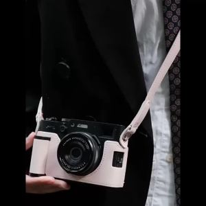 Roadfisher Genuine Real Leather Cowhide Camera Bag Protect Case Cover Base Hand Grip Belt Strap For Fujifilm XM5 Fuji X-M5
