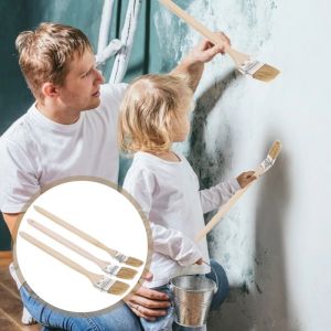 CURIO12 ข้อศอกจับยาว แปรงทาสีทะเล ที่จับไม้แข็ง ผมแผงคอหมูผสม แปรงขนอเนกประสงค์ มัลติฟังก์ชั่ เครื่องมือทำความสะอาดมือ แปรงทาสีข้อศอก เถ้ากำจัด