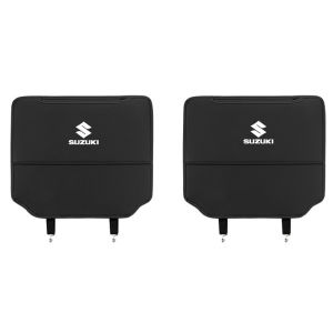 2pcs Car Seat Back Protector For Suzuki Swift Grand Vitara Jimny Ertiga SX4 Alto Ciaz APV XL7 Dmi Child Kids Anti Kick Mat Pad Leather Storage Pockets Bag Auto Interior Accessories