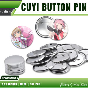 PSD - 2.25 inches CUYI Button Pin Metal Backing DIY Badges