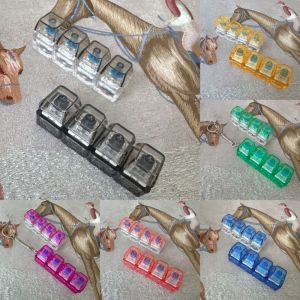 INVADER Interesting Pendant Key Chain LED Keyboard Stress Relief Decompression Keychain 4 Keys Fidget Clicker Toy For Adults