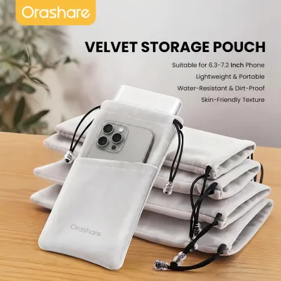Orashare OB07 Plus Phone Pouch 6.3–7.2 Inch Dual Pocket for Phone & Powerbank Water & Dust Resistant