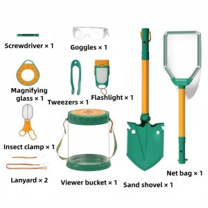 Oldlaiben Kids Tide Pooling Tools Set Beach Sand Play Tools Child Beach-hunting Activity Fish Catching & Crab Grabbing