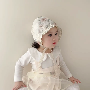Trẻ Mũ che nắng trẻ sơ sinh đạo cụ chụp ảnh mùa xuân Mũ ren công chúa cô bé Mũ bông mũ trùm đầu Mũ Chống Nắng