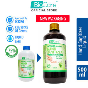 Biocare Instant Hand Sanitizer Liquid Refill Pack 500ml