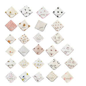 Khăn em bé mềm mọc răng BIB dễ thương in ợ vải cotton khăn tay mồ hôi giẻ lau vải khăn tắm cho trẻ sơ sinh facecloth