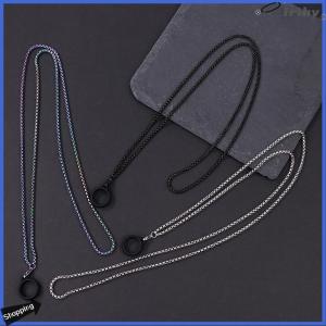 【jianzhanqinl】 สายคล้องปากกาป้องกันการสูญหายสายคล้องคอโลหะแบบพกพาป้องกันการตกสายคล้องโลหะสายคล้องเชือกเส้นเล็กสายสะพายโซ่กระดูกงูพร้อมแหวนเศษหินหรืออิฐ