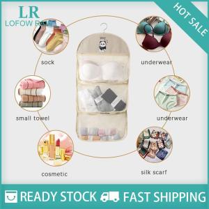 LF Wholesale✨Flash Sale ✨ 2 3Layer Large Capacity Storage Mesh Bag Underwear Socks Storage Bag Breathable Wardrobe Organizer With Clothes Hanger