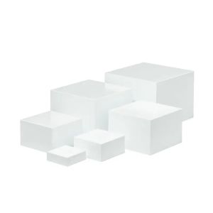 PRIMEPICKGLOBAL 6pcs/set Acrylic Buffet Riser Space Saving Square Storage Box Stackable Table Display Stand For Party Wedding Toy Figure Jewelry Display