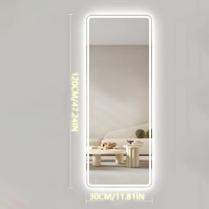 TriColor Full length Smart mirror with Led light Human body induction Waterproof for living room bedroom Home decor