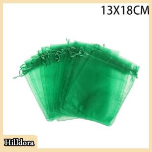 [Hilldora] 20Pcs Mesh Fruit Bag Strawberry Grapes Fruit Grow Bags Breathable Netting Mesh Vegetable Plant Protection Bags For Garden Tools