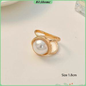 BizHome แหวนผ้าคลุมไหล่ สําหรับติดประดับผ้าพัน  ประดับไข่มุก สไตล์เรโทร scarf ring