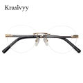 Krasivyy Rimless Glasses Frame Women Pure Titanium Myopia Optical Prescription Eyeglasses Men 2021 New Vintage Round Eyewear. 