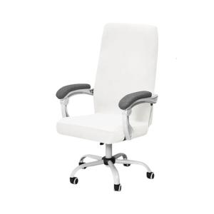 Machine Washable Silver Foxes Velvets Chair Cover Adjustable Stretch Protectors for Modern Office Decoration