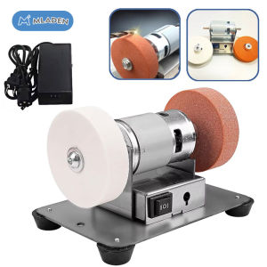 MLADEN 100W Electric Mini Sander Double Grinder Machine Artifact Table Grinder Motor Micro Coarse and Fine Polishing