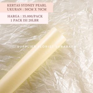 SFS - [1 PACK ISI 20 LEMBAR] KERTAS SYDNEY PEARL 50CM X 70CM KERTAS BUKET BUNGA KOREAN KERTAS KREMES LUNGSUT LUNGSET KERTAS TISSUE UNTUK BAJU SEPATU KUE TART