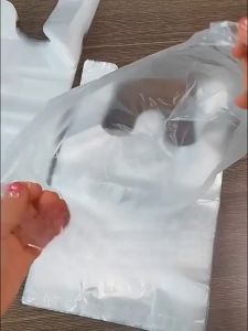 Transparent Plastic Bags T-Shirt Bags Food Grade Take Out Packaging Bags Disposable Shopping Carry