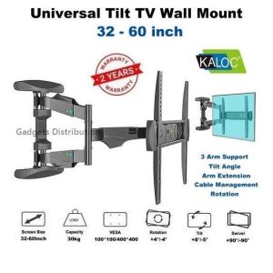 707mm KALOC DL-650E DL650E Long Cantilever 32 to 60 Inch TV Tilt Swivel Extension Bracket Wall Mount 30kg 3057.1