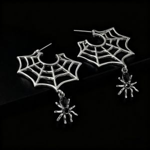 Fashionable Earrings Gothic Ghost Spider Skull Stud Earrings for Women High-End Horror and Quirky Ear Accessories