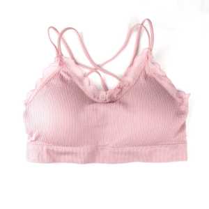 IVSHOP - Bralette Wanita T1933 Rajut Renda Busa bisa dilepas Tanpa Kait Allsize