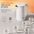 FLASH SALE Ấm siêu tốc Gaabor EK20M-WH02A ấm đun siêu tốc dung tích 2L công suất 1500W lòng ấm inox 201 liền kề dễ dàng vệ sinh an toàn sử dụng Bình đun siêu tốc -Hàng chính hãng. 