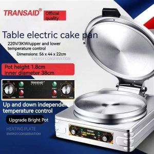 Commercial Large Electric Double Sided Heating Pancake & Crepe Maker Machine Electric Baking Griddle for Business Use