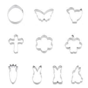 PZBCTO Creative Cookie Mold Set Stainless Steel Cross Shaped Cartoon Animal Baking Mold Gift Rabbit Cute Biscuit Mould Holiday Party