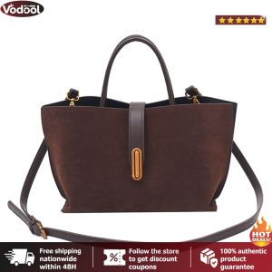 [VTO] PU Leather Shoulder Bag Retro Handbag Large Commuter Bag for Women Work Shopping Travel Daily