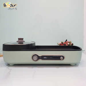 Bếp nướng kèm lẩu điện đa năng 2 Trong 1 Bear  C15G1 công suất 1600W  hàng chính hãng bảo hành 18 tháng