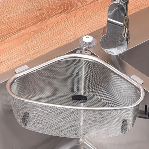 304 Stainless Steel Sink Drainer Sink Tray Corner Sponge Hanging Basket Garbage Filter Sinki 水槽沥水器