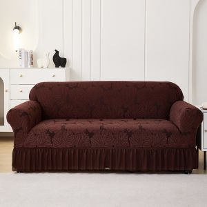 Sofa Cover Slipcover Couch Protector Elastic Non Slip Thick Quilted Embossed Washable Living Room L Shape 1 2 3 4 Seater