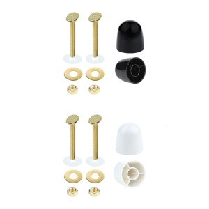 Universals Toilet Base Mounting Hardware Iron-Plater Copper Screws Anti Corrosions Bolts ABS Decorative Covers Caps Set