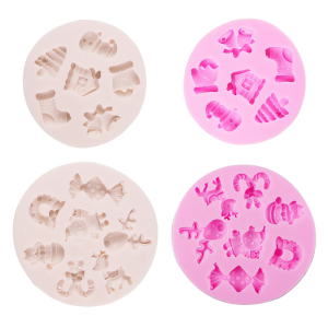 Christmas Santa Silicone Molds Fondant Chocolate Molds Holiday Baking Decorating Tool Making Fondant Cake Molds