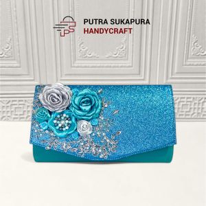 PSH - Clutch Athalia Tas Pesta Kulit Gliter Premium
