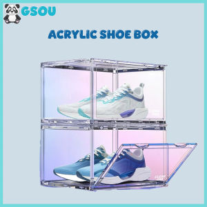 Acrylic Shoe Box Clear Magnetic Stackable Organizer Large Space Container Storage Shoe box