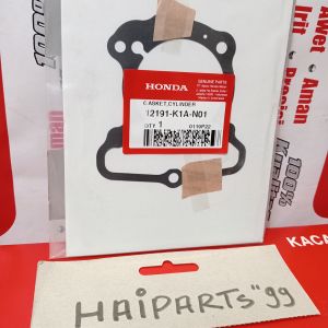 Paking blok seher paking kertas paking gasket paking bawah gasket cylinder BeAT dan BeAT Street K1A (2020 - Sekarang) Scoopy K2F (2021 - Sekarang) original honda 12191K1AN01