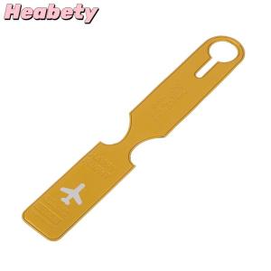 Heabety Simple Travel Luggage Bag Tags Holder Plastic Suitcase Name Address ID Label