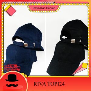 Topi baseball polos clip cakop besi bahan rapel tebal