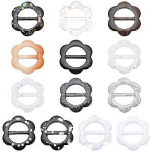 【COD&Fast Delivery】Corner Knot DIY Coat Waist Button Clothing Decor T-shirt Clips Belt Buckle Scarf Clips Ring Shirt Button