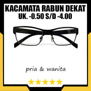 (COD) Kacamata Lensa Minus Kacamata Baca Jarak Jauh (-) 0.50 sampai 4.00 Kacamata Minus Untuk Pria dan Wanita