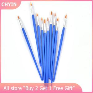 [COD] CHYIN 10Pcs Nylon Hair Artist Paint Brush Acrylic Watercolor Round Fine Hand Point Tip 10 x Round Pointed Tip Nylon Hair Artist Paint Brush Water Color Painting Pens 10Pcs Round Pointed Tip Nylon Hair Artist Paint Brush Water Color Painting Pens N/A