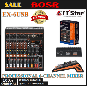 EX-6USB 6 Channel Mixer with USB Input and BT Function DSP effects (FT STAR )