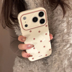 iPhone 17 Pro Max Color Block Ins Polka Dot Case For iPhone 17 16 Pro Max 15 14 13 12 11 Pro Max Minimalist Solid Color Shockproof TPU Soft Case