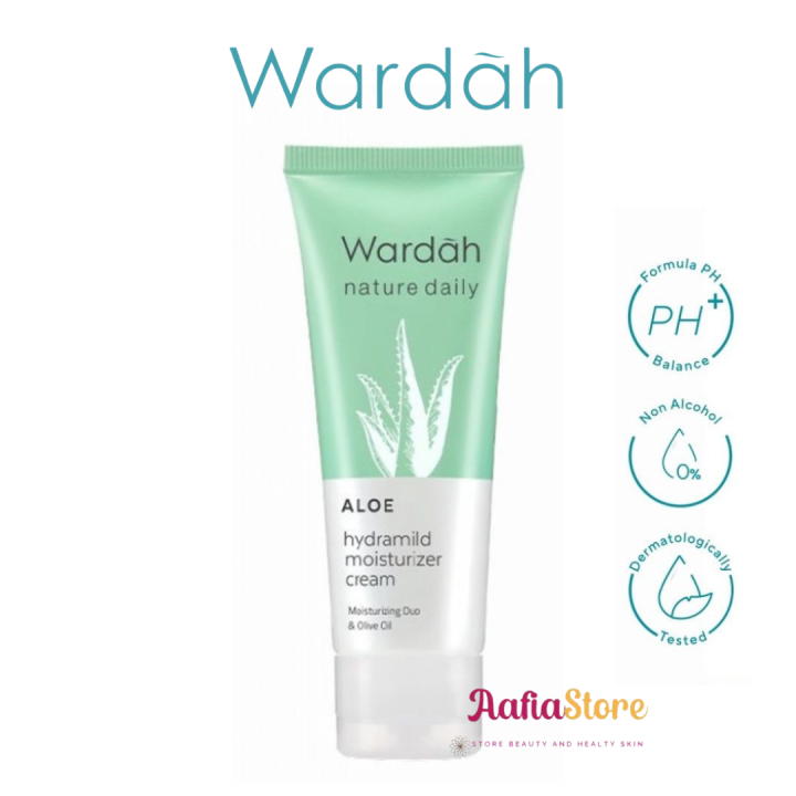 Wardah Nature Daily Aloe Hydramild Moisturizer Cream 40ml