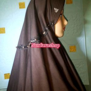 READY STOK !!! JILBAB INSTAN PITA SAMPING SERUT ASTRI KERUDUNG SEKOLAH ANAK TK SD SMP SMA DEWASA WARNA COKLAT PRAMUKA HIJAB DAILY