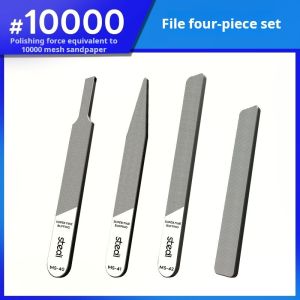 6pcs Stedi Nano 10000 Grit Glass File High Precision Mirror Polishing File for Gundam Plastic Parts Perfect for Gunpla Model Kits Washable