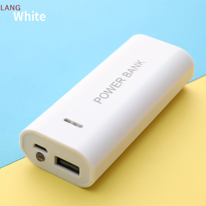 LANG 5V 5600mAh 2X 18650 USB Power Bank Battery Charger Case DIY Box