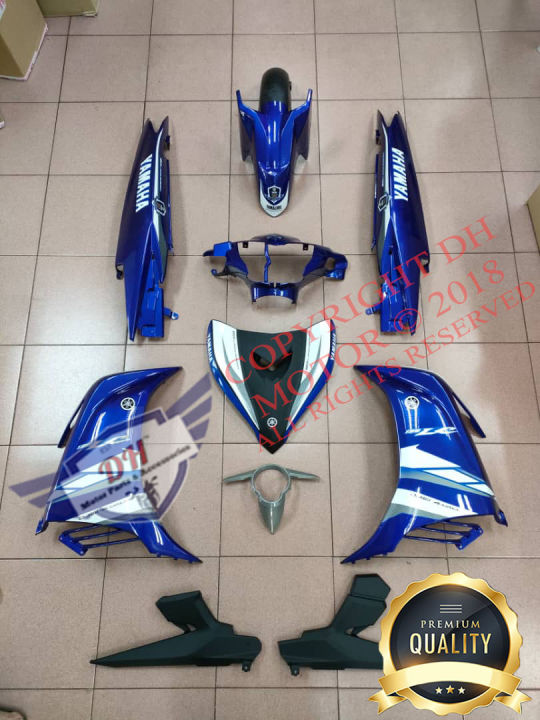 LC135 V2 COVER SET (DPBMC BLUE + HORN FLAT BLACK) FULL SET YAMAHA | Lazada