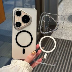 Transparent Slim Hard PC Magnetic Case For Huawei Pura 90 80 70 Mate 80 70 60 Pro Plus Max Ultra Clear For Magsafe Bumper Cover