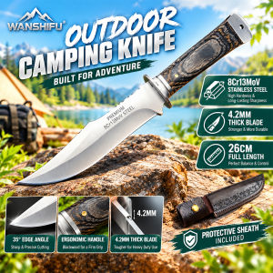 SSG Pisau Dapur Keluli Jepun Dengan Sarung Kulit High Quality Stainless Steel Chef Knife Pisau Camping Outdoor Dapur